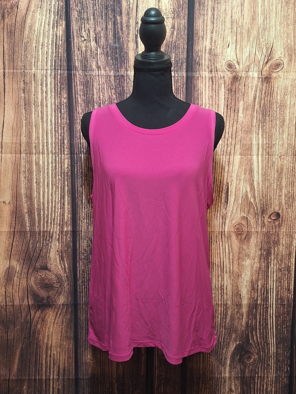 Vince Camuto Hot Pink Scoop Neck Tank Size Large